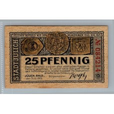 ALEMANIA 1919 BILLETE DE 25 PFENNIG SIN CIRCULAR